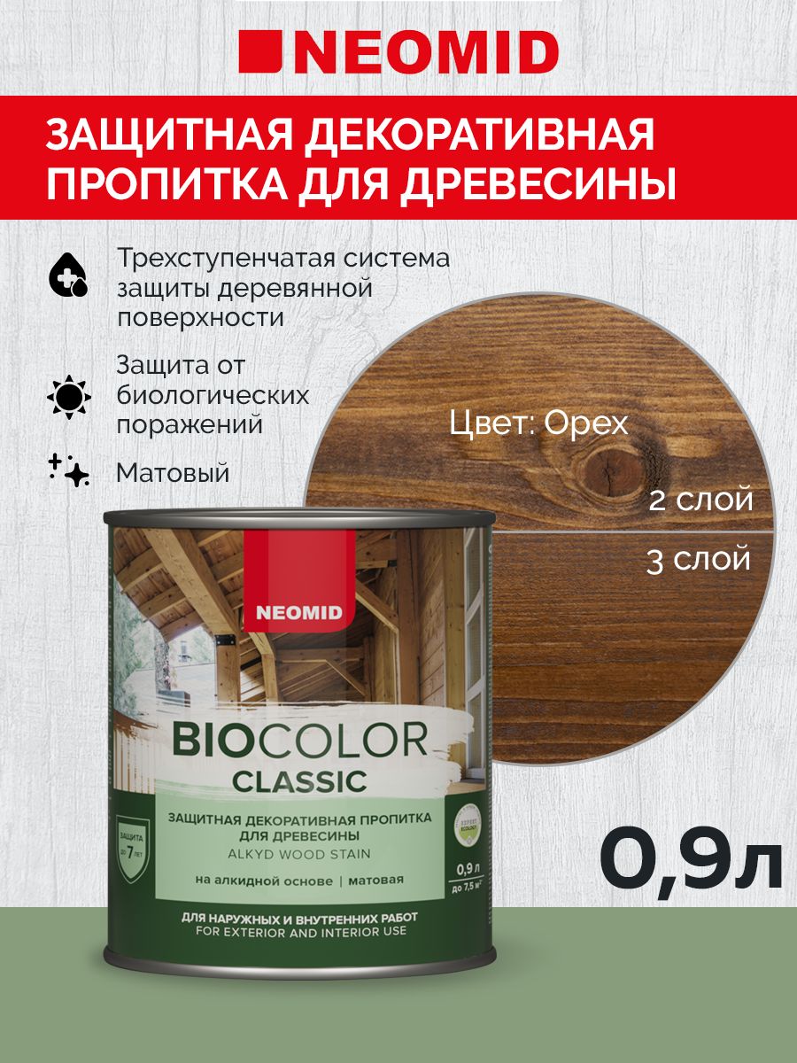 Neomid Пропитка BIO COLOR CLASSIC Орех (0,9л)