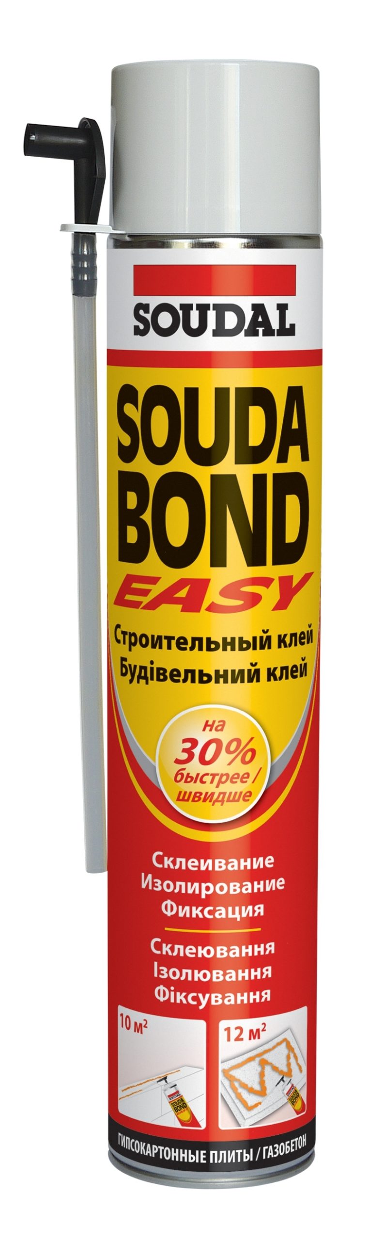 Soudal Клей-пена ручная для гипсокар, панелей, минваты, Soudabond EASY 750мл.121621