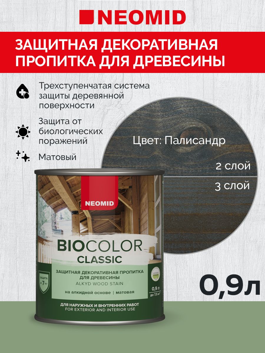 Neomid Пропитка BIO COLOR CLASSIC Палисандр (0,9л)