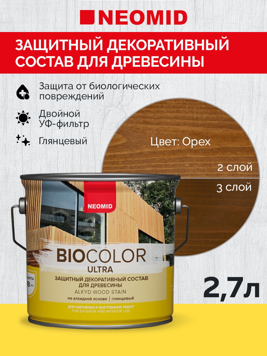 Neomid Пропитка BIO COLOR ULTRA Орех (2,7л)