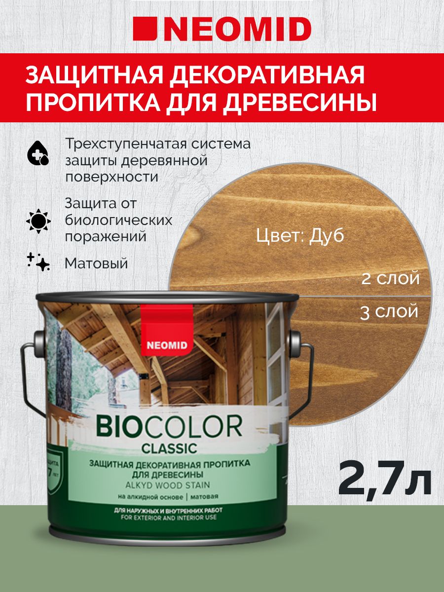 Neomid Пропитка BIO COLOR CLASSIC Дуб (2,7л)