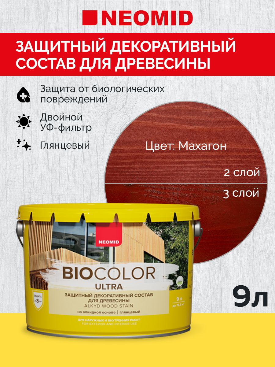 Neomid Пропитка BIO COLOR ULTRA Махагон (9л)