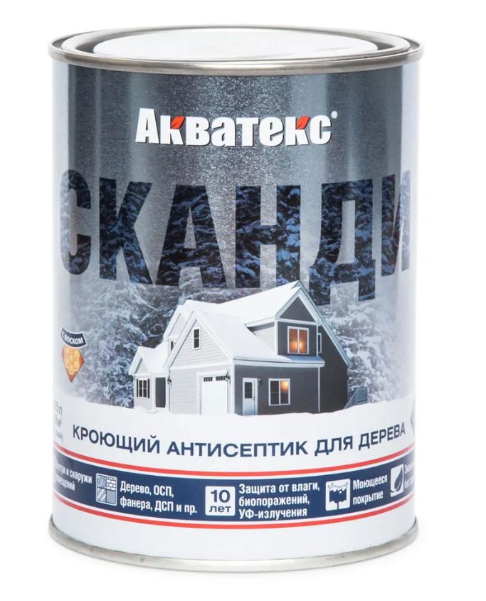 Акватекс СКАНДИ кроющий антисептик, (база С), 0,75 л