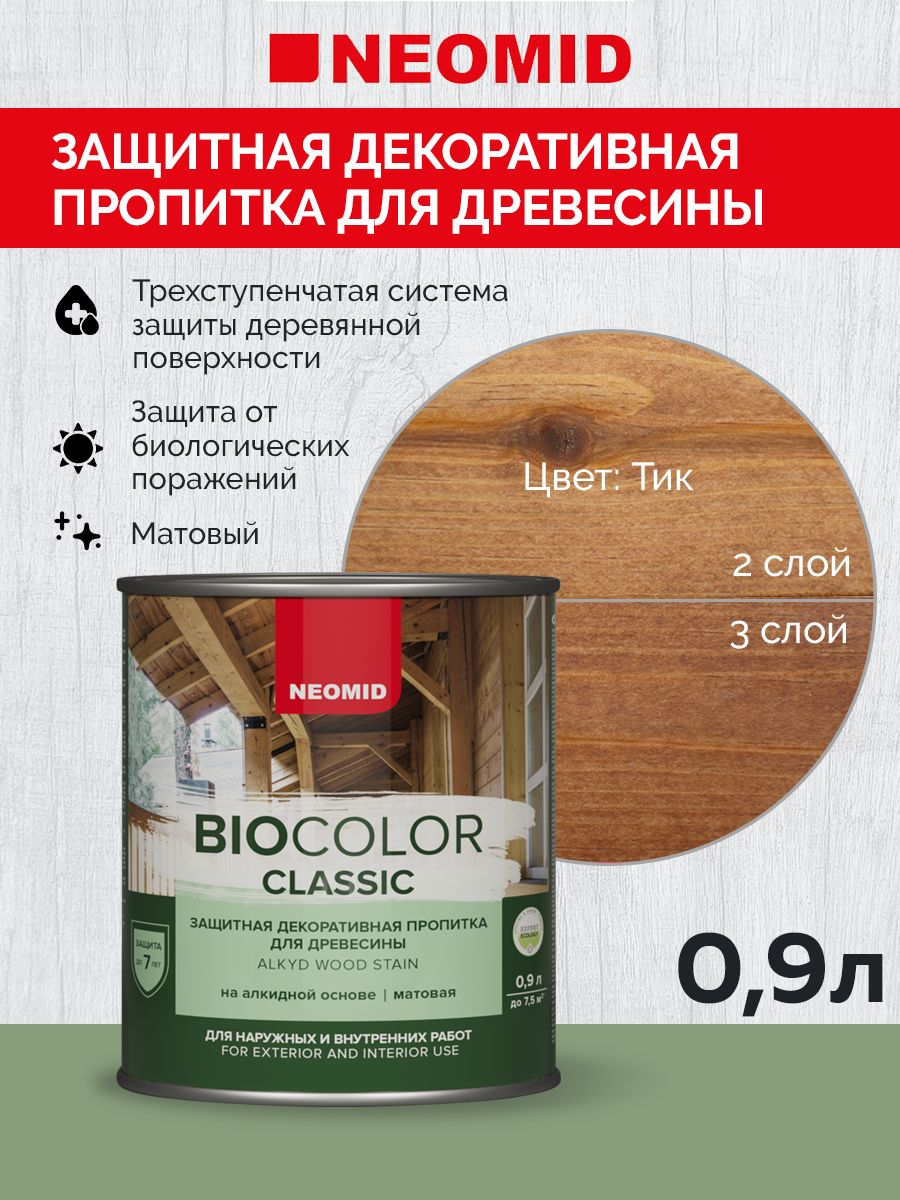 Neomid Пропитка BIO COLOR CLASSIC Тик (0,9л)