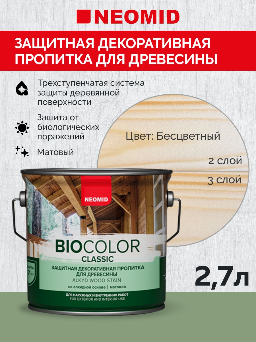 Neomid Пропитка BIO COLOR CLASSIC Бесцветный (2,7л)