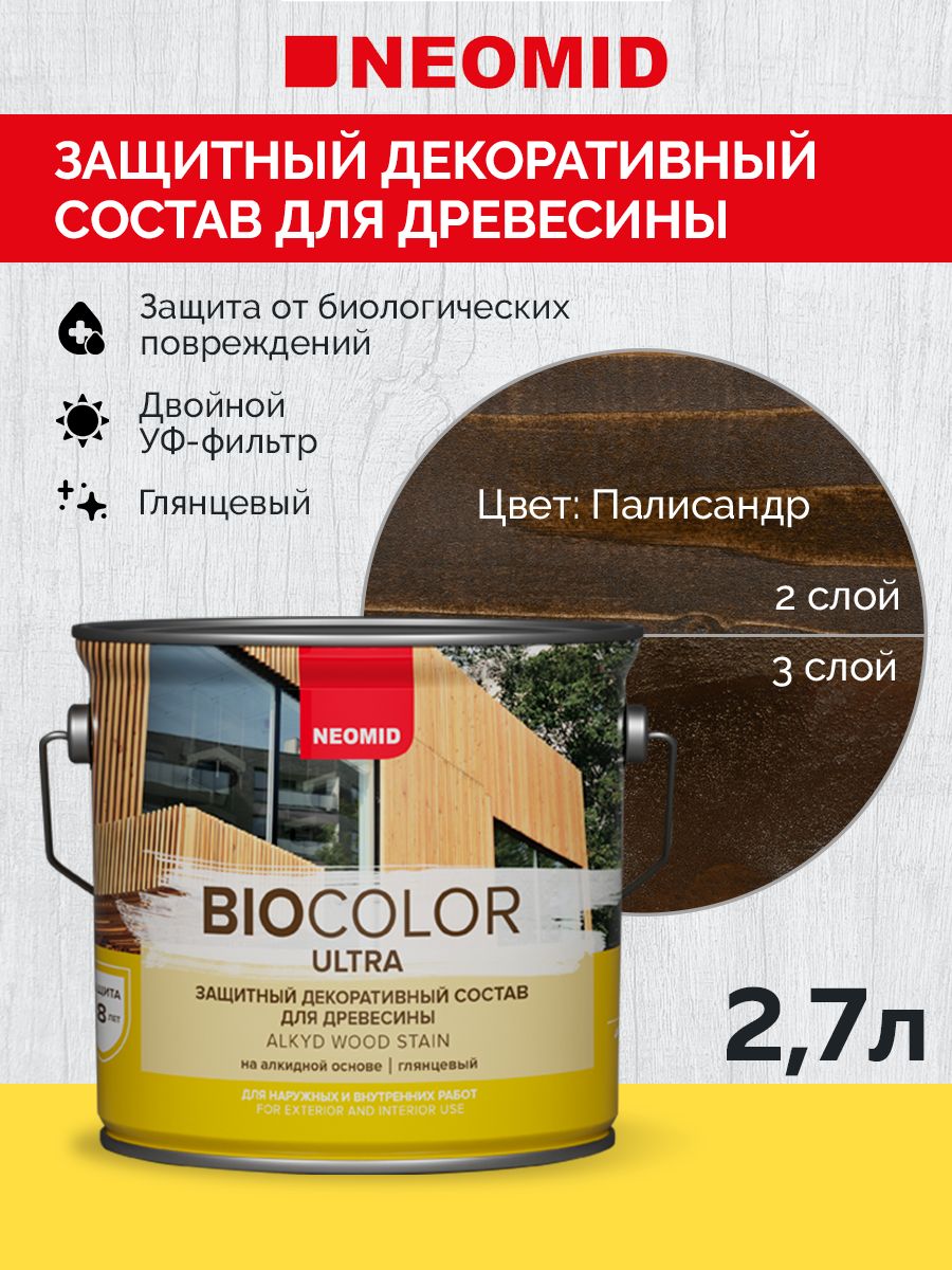 Neomid Пропитка BIO COLOR ULTRA Палисандр (2,7л)