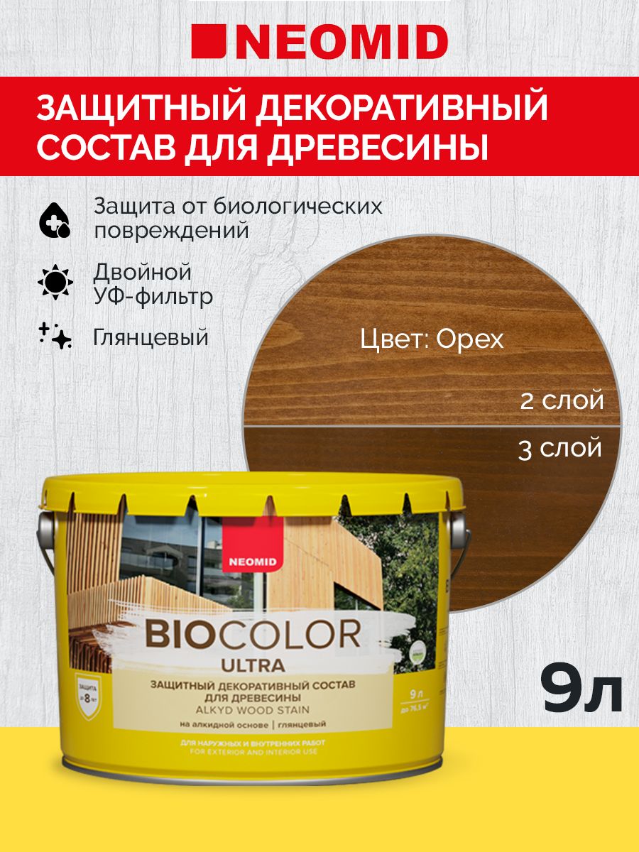 Neomid Пропитка BIO COLOR ULTRA Орех (9л)