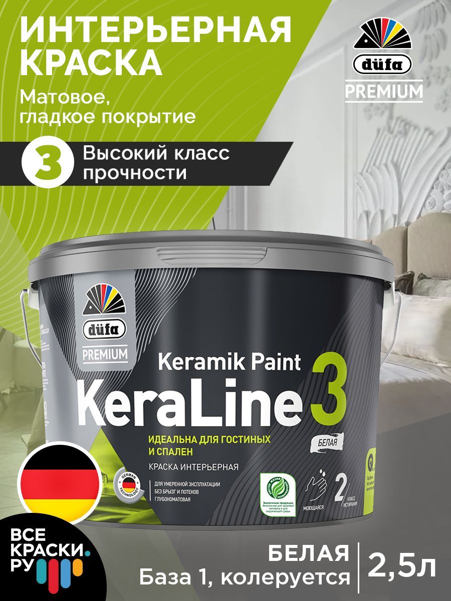 DufaPremium ВД краска KeraLine 3 база1 2,5л