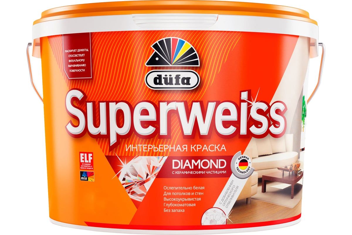 Dufa ВД краска SUPERWEISS RD 4 9л.