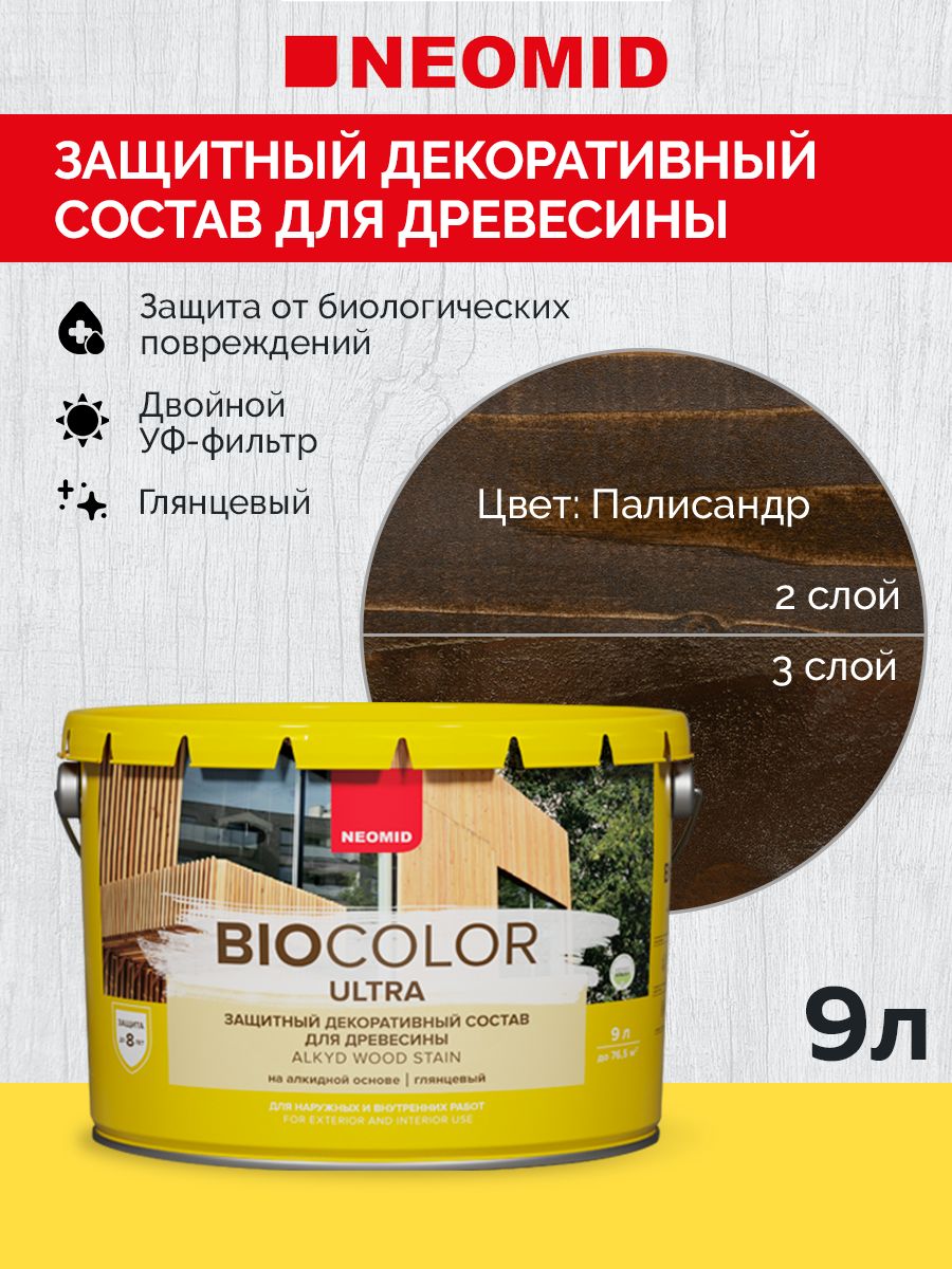 Neomid Пропитка BIO COLOR ULTRA Палисандр (9л)