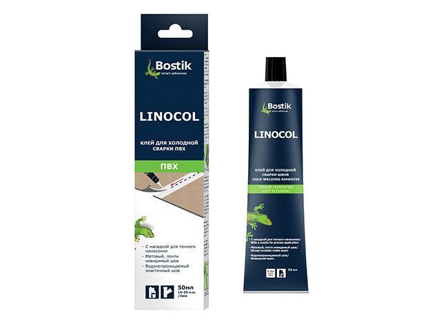 Bostik Клей для холодной сварки швов ПВХ Linocol, 50 мл (24 шт/уп, П3780(12х7) 00798