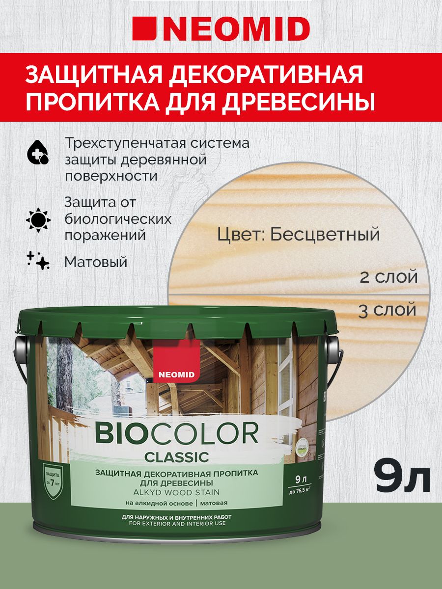 Neomid Пропитка BIO COLOR CLASSIC Бесцветный (9л)