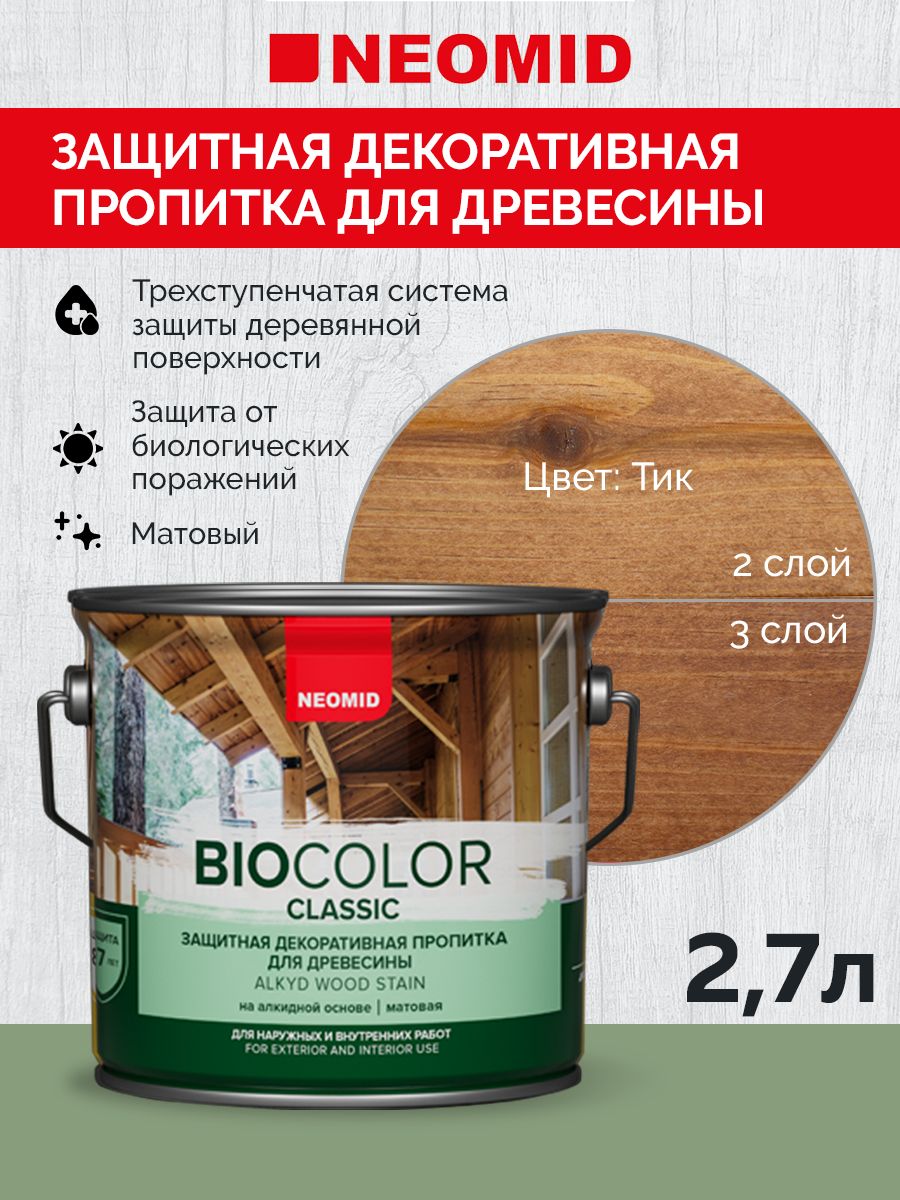 Neomid Пропитка BIO COLOR CLASSIC Тик (2,7л)