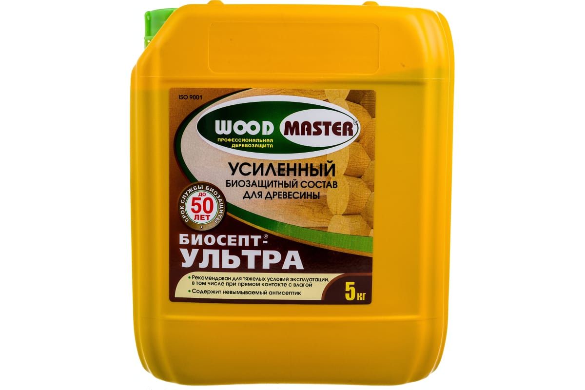 WoodMaster Биосепт-Ультра антисептический состав для древесины, 5 кг