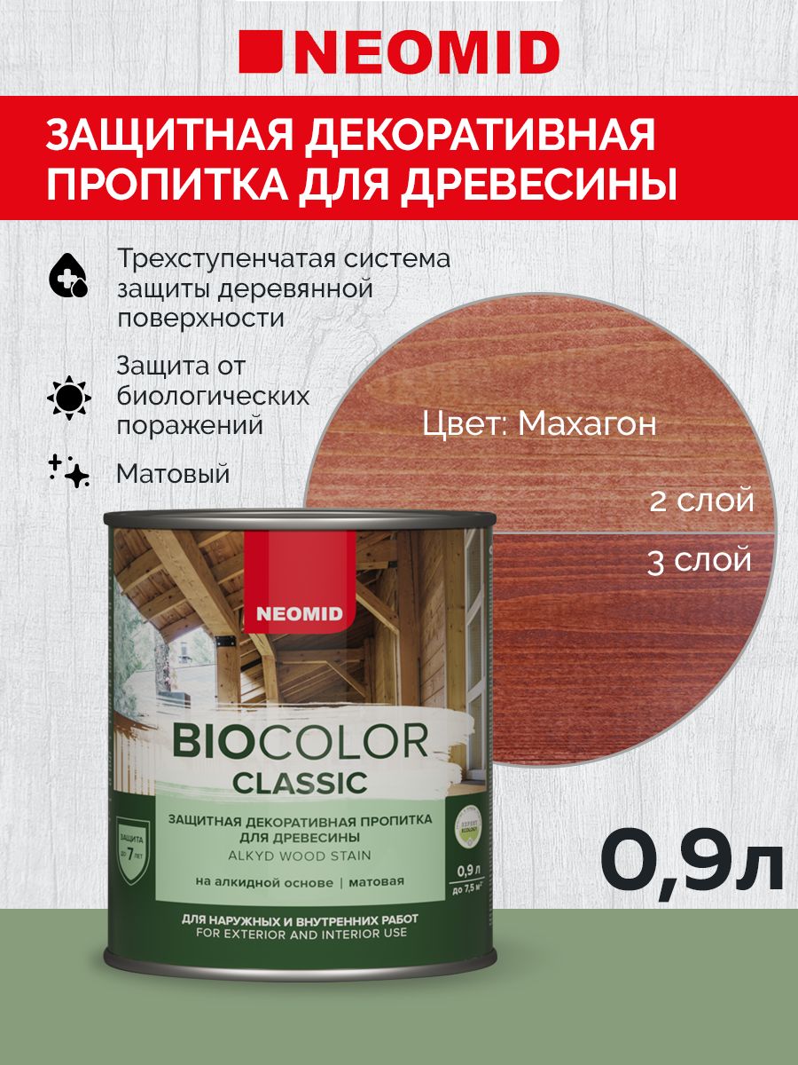 Neomid Пропитка BIO COLOR CLASSIC Махагон (0,9л)