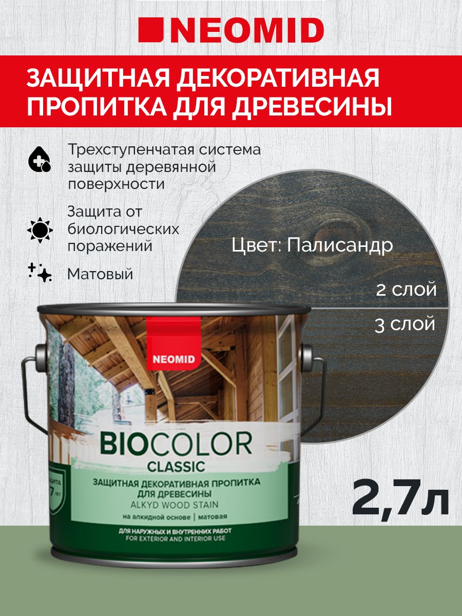 Neomid Пропитка BIO COLOR CLASSIC Палисандр (2,7л)