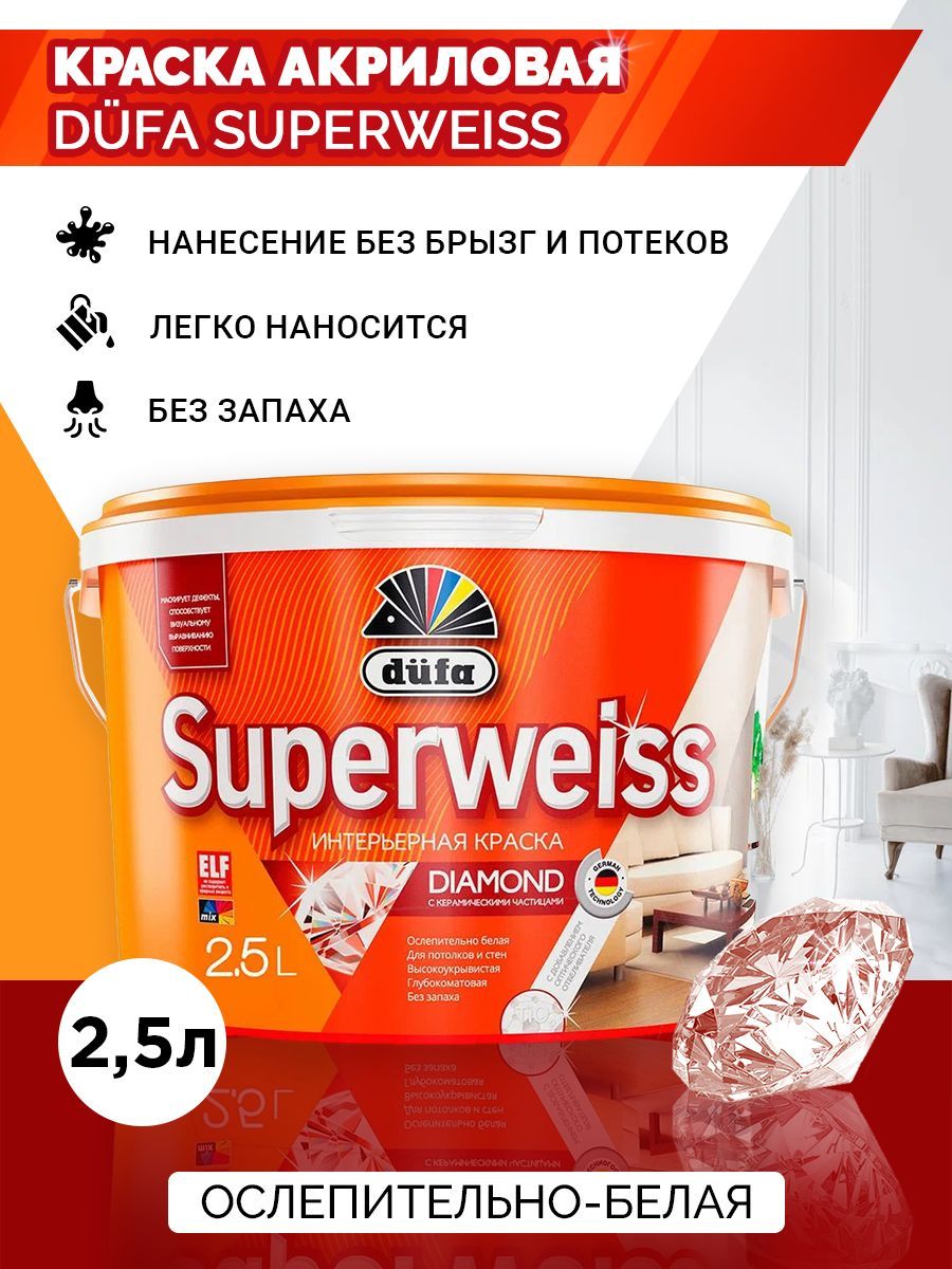 Dufa ВД краска SUPERWEISS RD 4 2,5л.