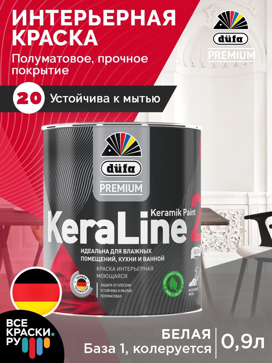 DufaPremium ВД краска KeraLine 20 база1 0,9л