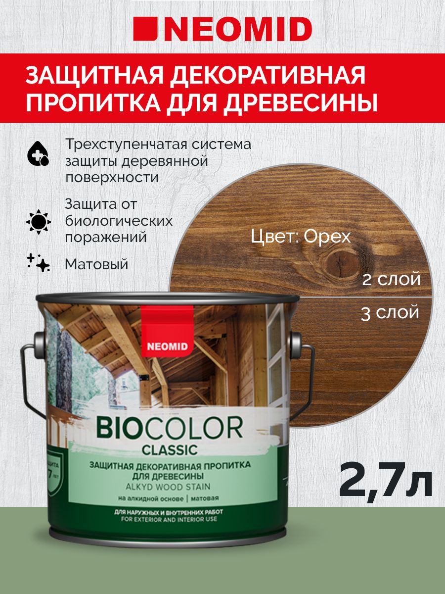 Neomid Пропитка BIO COLOR CLASSIC Орех (2,7л)