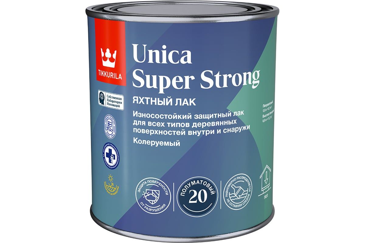 Tikkurila Лак универсальный UNICA SUPER STRONG EP п/мат 0,9л